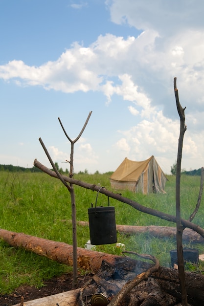 Foto grátis lugar de acampamento