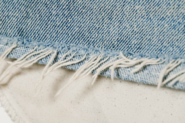 Luz azul jeans close-up