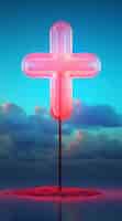 Foto grátis luz brilhante cruz de jesus