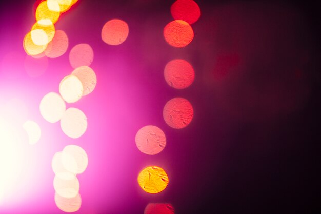 Luzes abstratas perto de flash