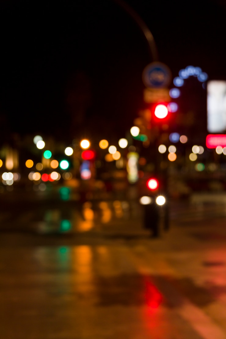 Foto grátis luzes confusas da cidade