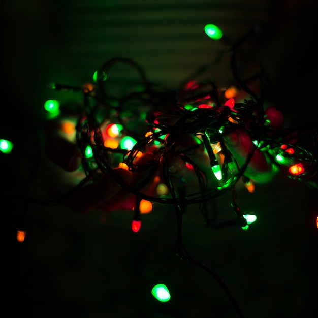 Foto grátis luzes de cordas de natal