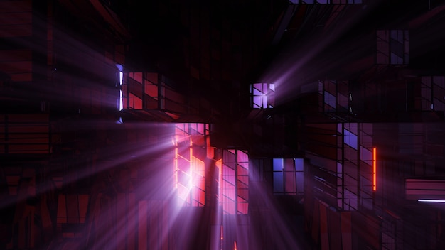 Luzes futuristas de ficção científica - perfeitas para fundos e papéis de parede futuristas