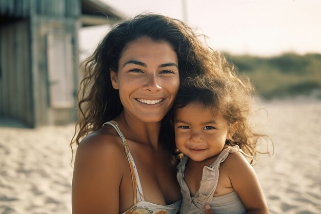 Foto grátis mãe de tiro médio segurando bebê fofo