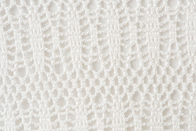 Malha de crochê branco estampado