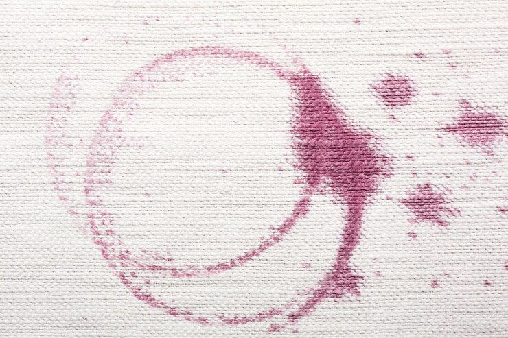 Foto grátis manchas de vinho tinto em material branco