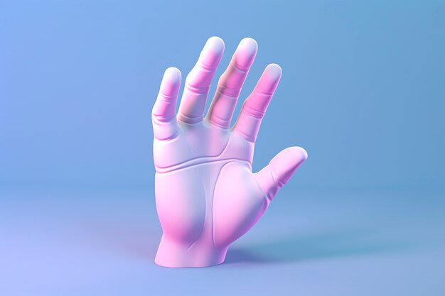 Mão humana em estúdio