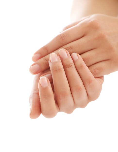 Mãos femininas. Conceito de manicure