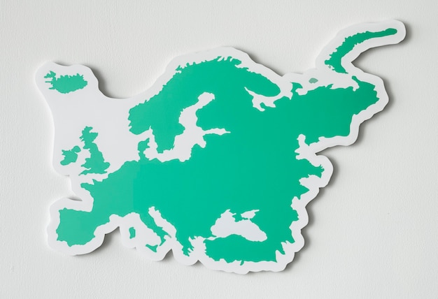 Foto grátis mapa em branco da europa e países