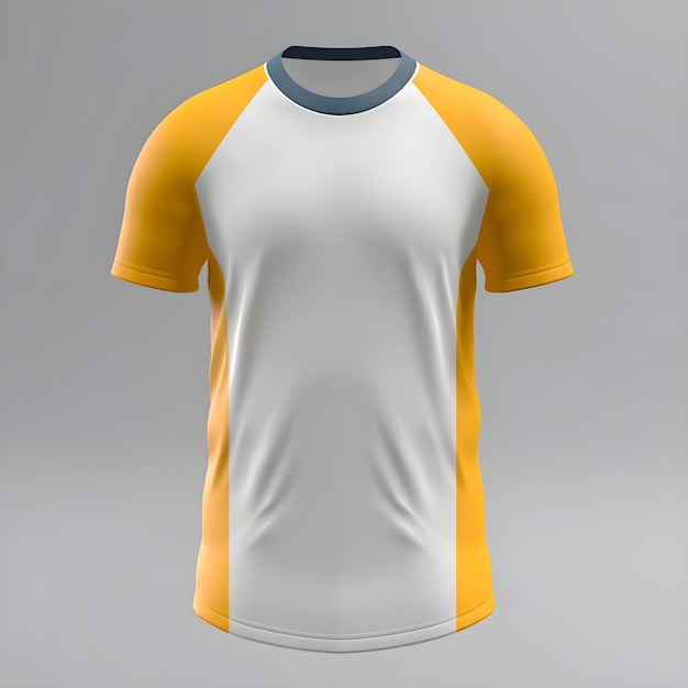 Foto grátis maquete de camiseta branca amarela em branco