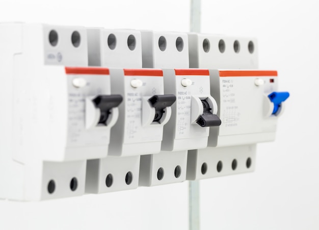 Foto grátis máquinas elétricas, interruptores, isolados no branco, fechar