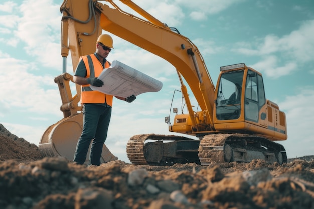 Foto grátis máquinas pesadas utilizadas na indústria da construção e na engenharia