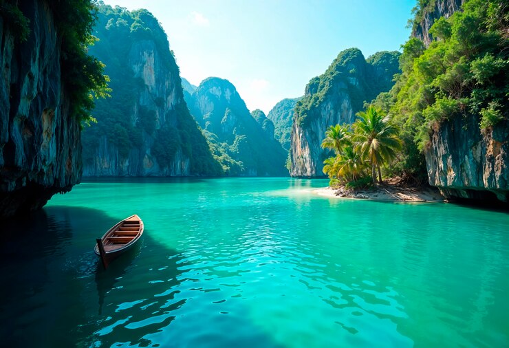Foto grátis maravilhosa paisagem polinésia