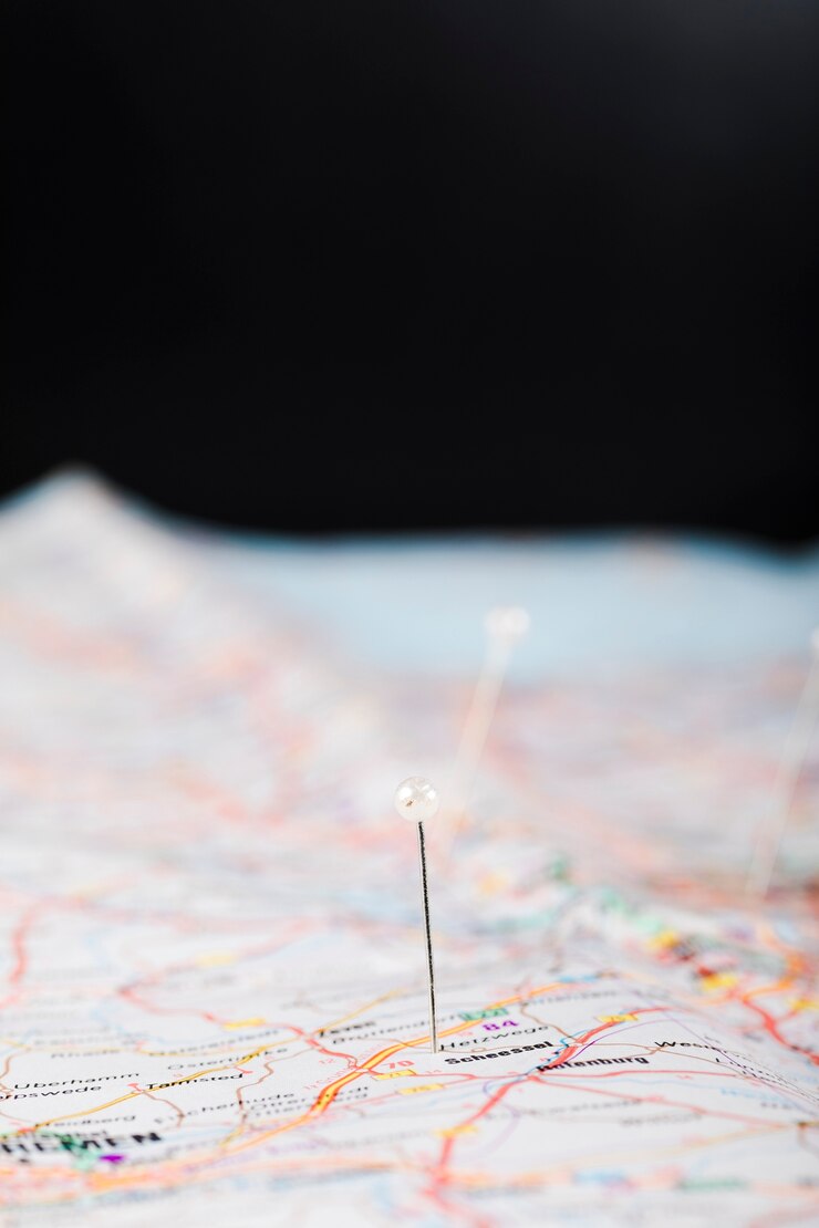 Foto grátis marcação de alfinete no mapa