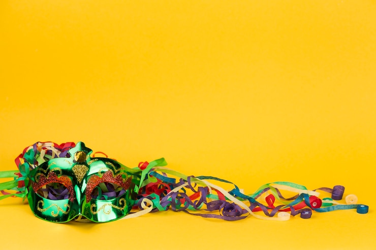 Foto grátis máscara de carnaval com decoração