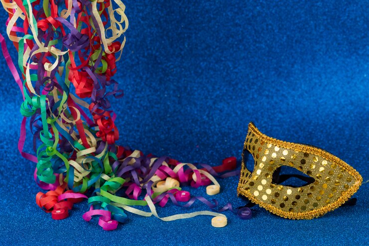 Foto grátis máscara de carnaval com decoração