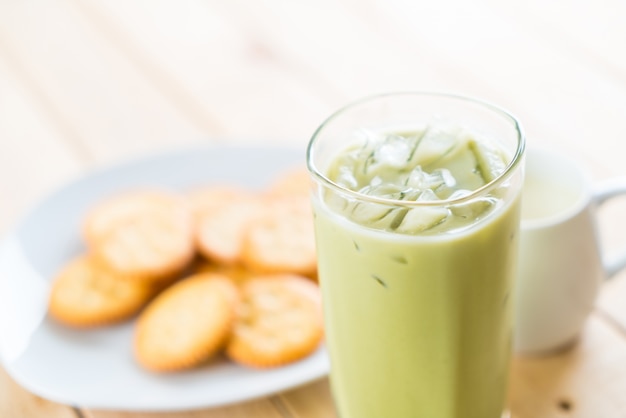 Matcha latte gelada