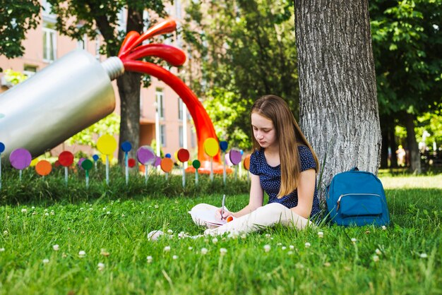 Material de aprendizagem de alunos concentrados