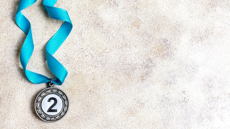 Foto grátis medalha de segundo lugar