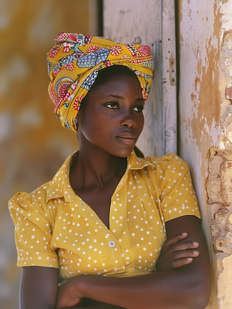 Foto grátis meio tiro bela mulher africana posando