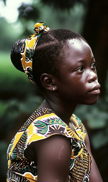 Meio tiro bela mulher africana posando