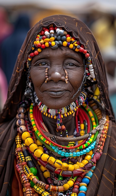 Foto grátis meio tiro bela mulher africana posando