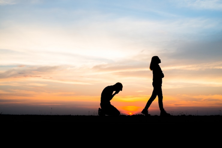 Foto grátis menina, amor, namorado, divórcio, fundo