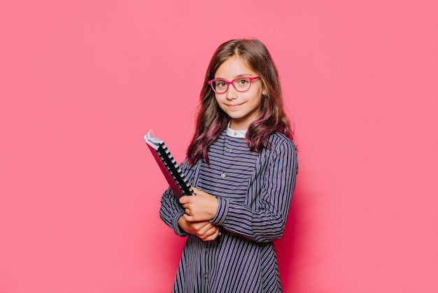 Foto grátis menina, com, caderno