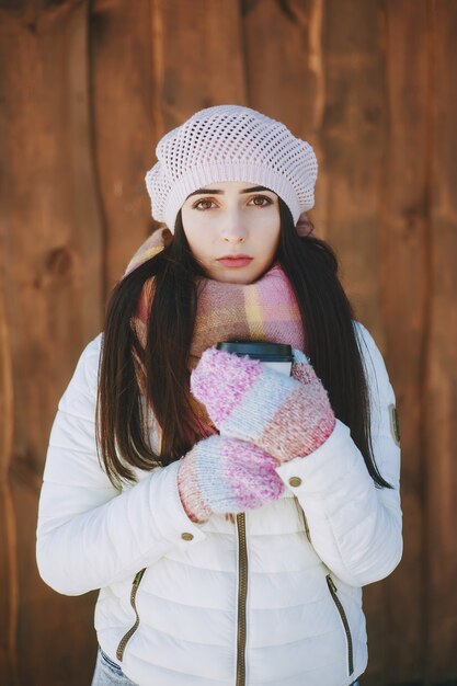 menina de um cara sozinho frio