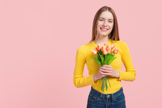 Menina, expressar, dela, felicidade