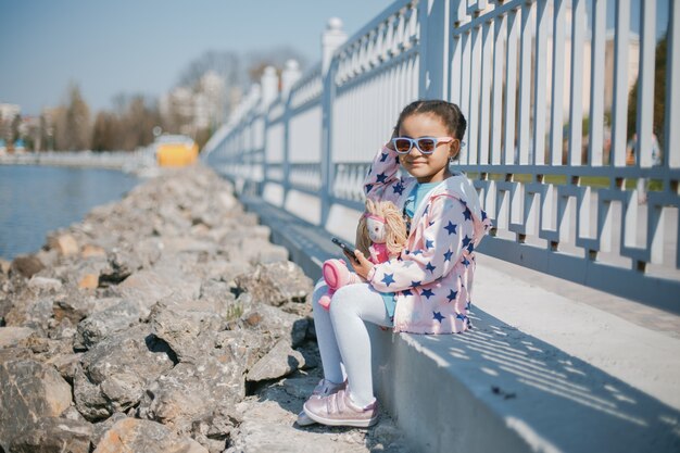 Menina no parque