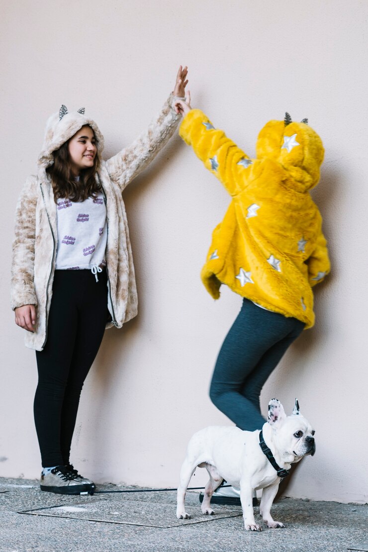 Foto grátis meninas, com, cão