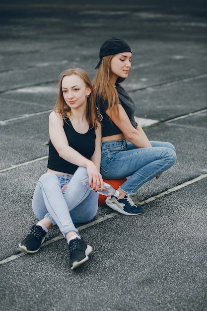 Meninas com uma bola