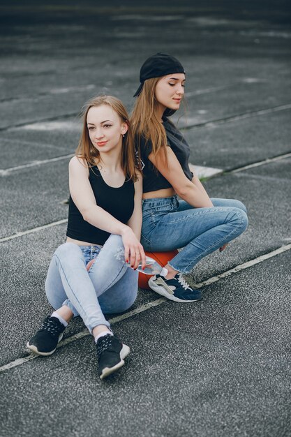 Meninas com uma bola