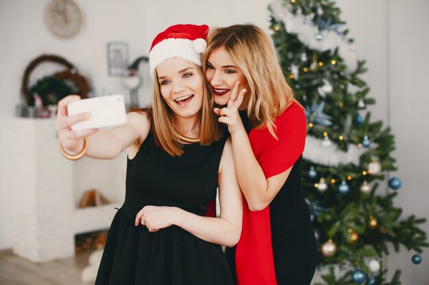 meninas do natal da beleza