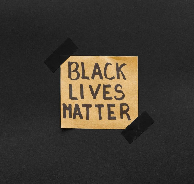 Foto grátis mensagem de movimento da matéria de vidas negras