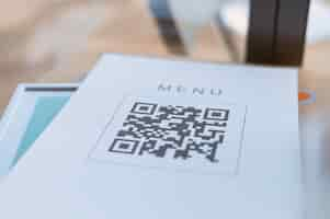 Foto grátis menu no código qr