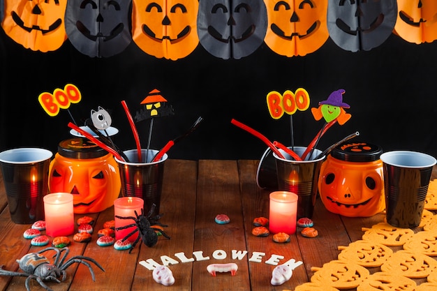 Mesa de Halloween para festa