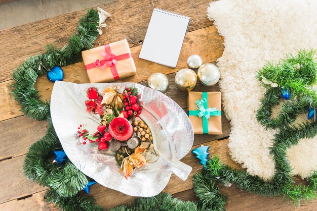 Foto grátis mesa decorada para o natal