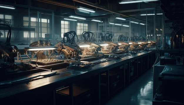 Foto grátis metalúrgicos usam máquinas para fabricar aço gerado por ia