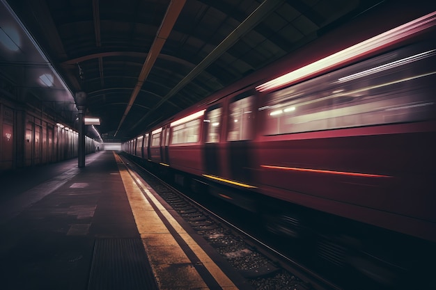 Foto grátis metrô em atmosfera escura