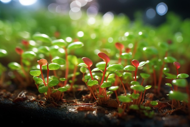 Foto grátis micro plantas que crescem de perto nutrições saudáveis detalhadas