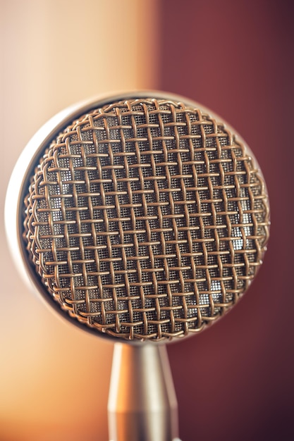 Foto grátis microfone profissional para fotografia macro de gravação de som