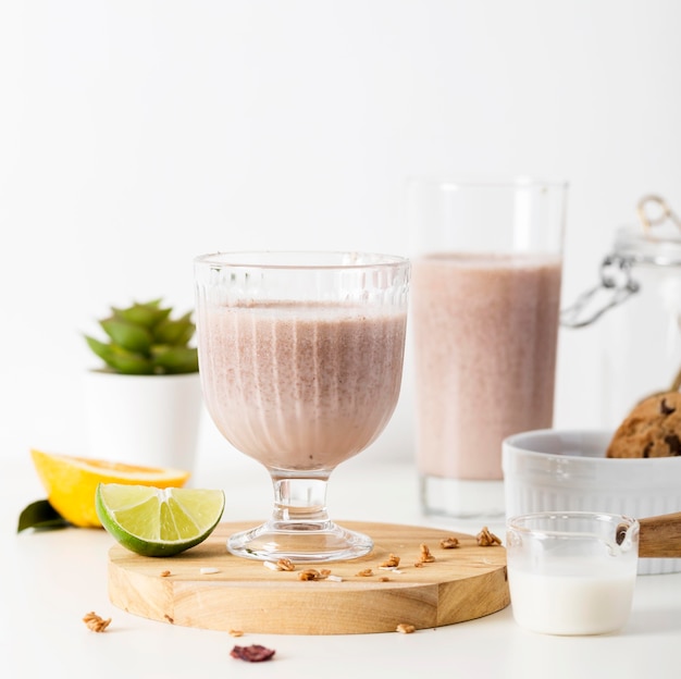 Milkshake de chocolate close-up