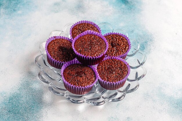 Mini bolinhos sufle de chocolate