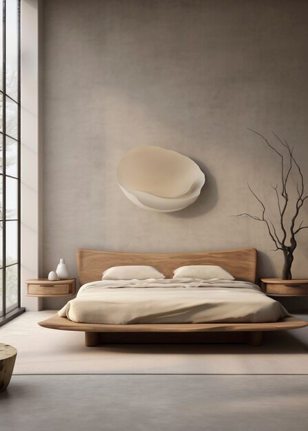 Mistura de design de interiores nórdicos mínimos com o estilo wabi-sabi japonês