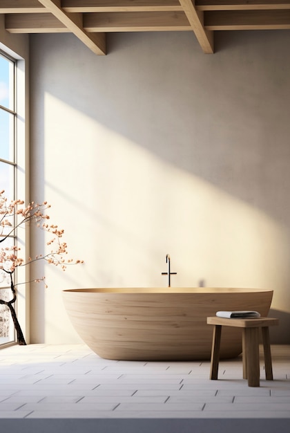 Mistura de design de interiores nórdicos mínimos com o estilo wabi-sabi japonês