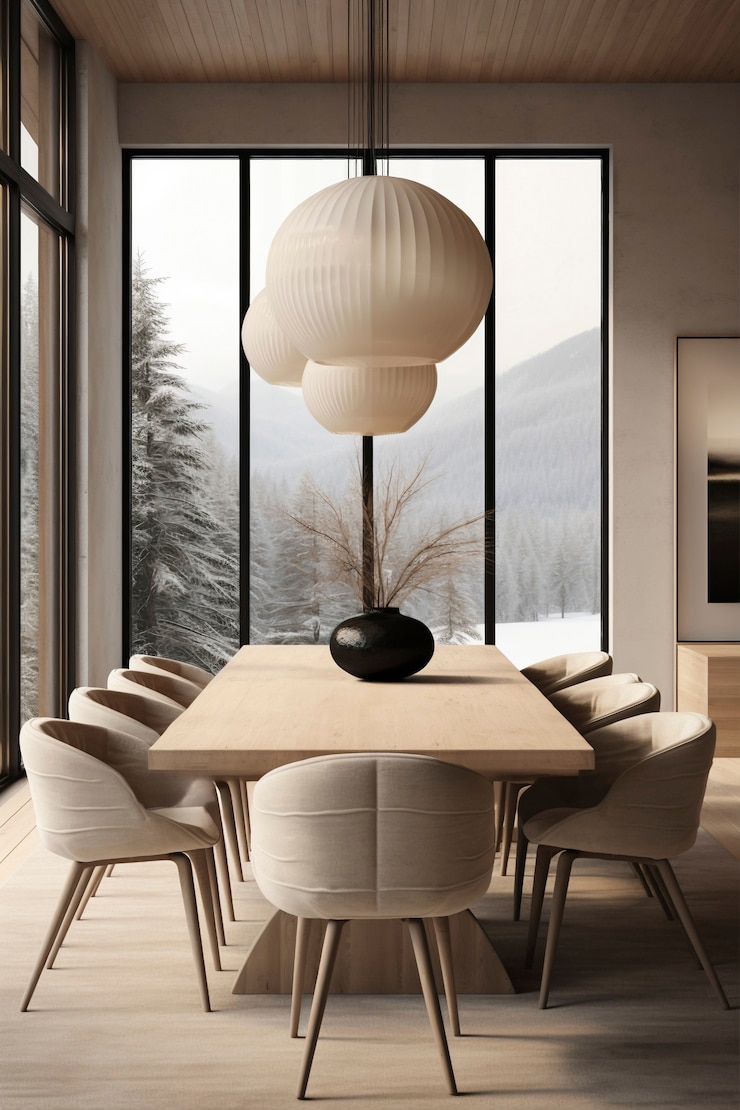 Foto grátis mistura de design de interiores nórdicos mínimos com o estilo wabi-sabi japonês