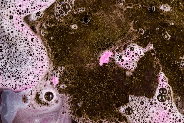 Mistura de espuma rosa e preta