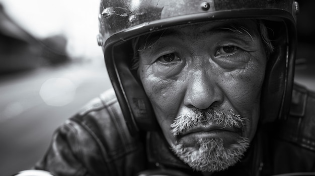 Foto grátis modelo com capacete de motocicleta